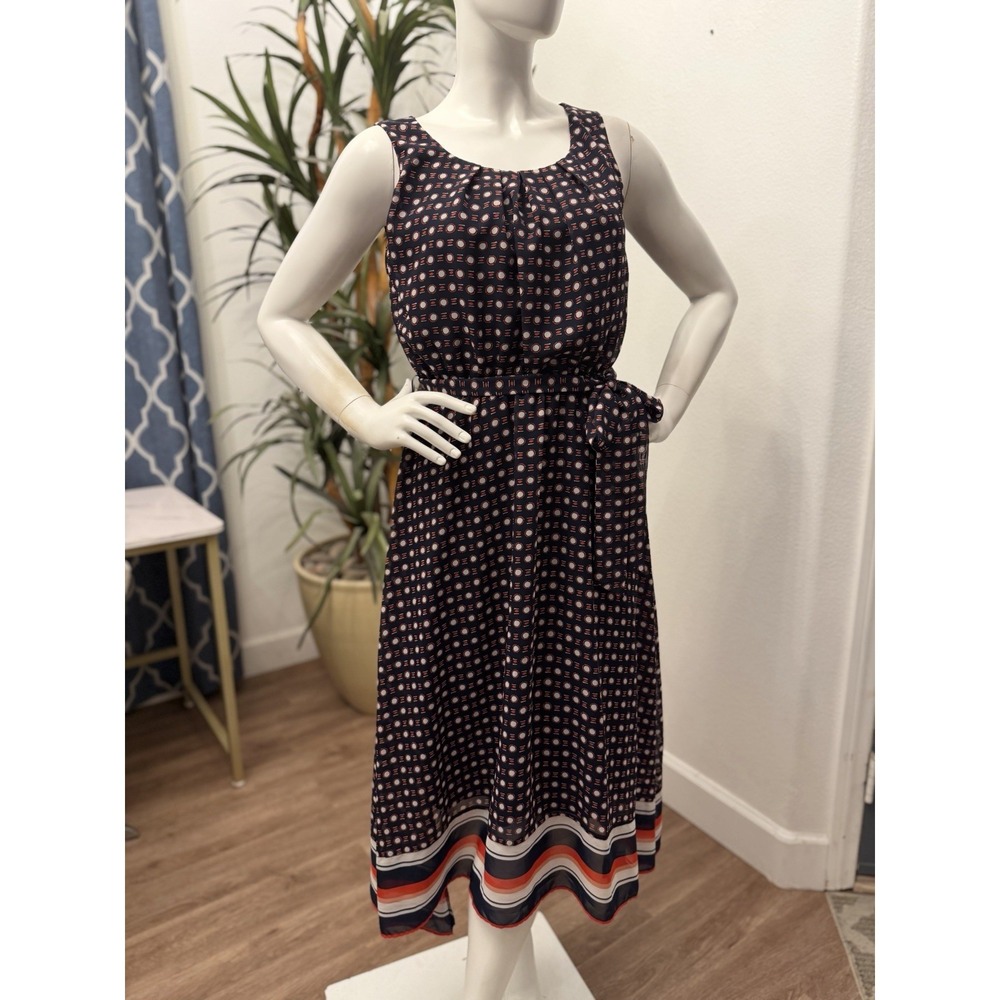 Apt 9 Midi Dress Petite Large Fit Flare‎ Flowy Career Office Sleeveless Chiffon - Picture 2 of 12